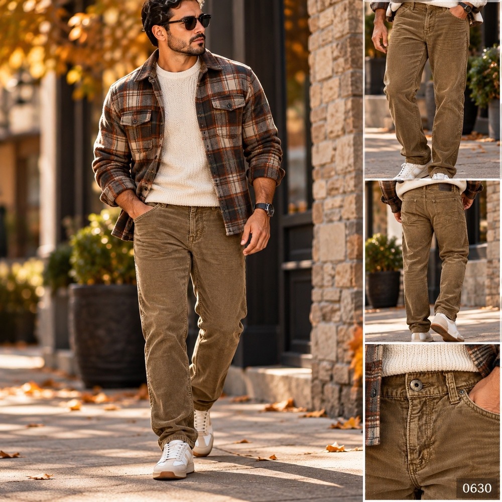 Express Jeans Mens 32x30 Corduroy Pants Tan Brown Straight Leg 0630